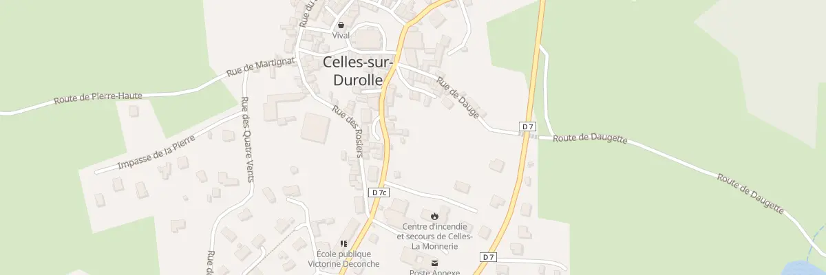 Plan du 14 Rue du 11 Novembre à Celles-sur-Durolle