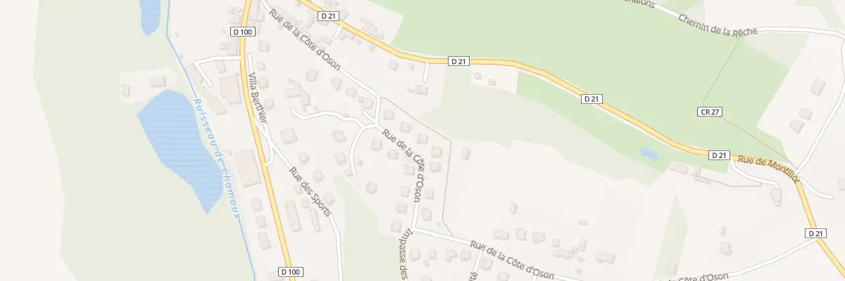 Plan du 9003 Rue de la Cote d’Oson à Châtel-Censoir
