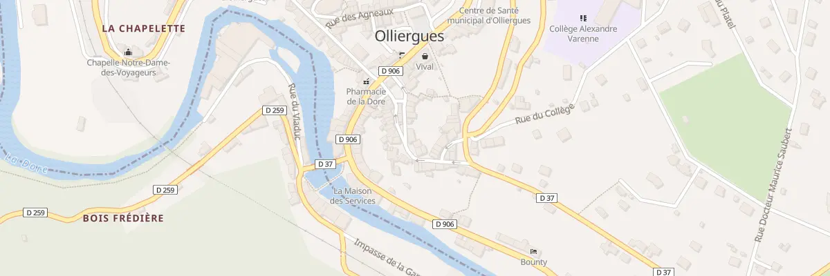 Plan du 19 Rue du Pavé à Olliergues