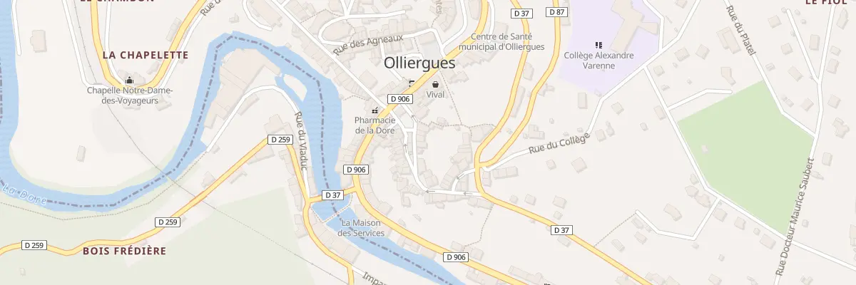 Plan du 15 Rue du Pavé à Olliergues