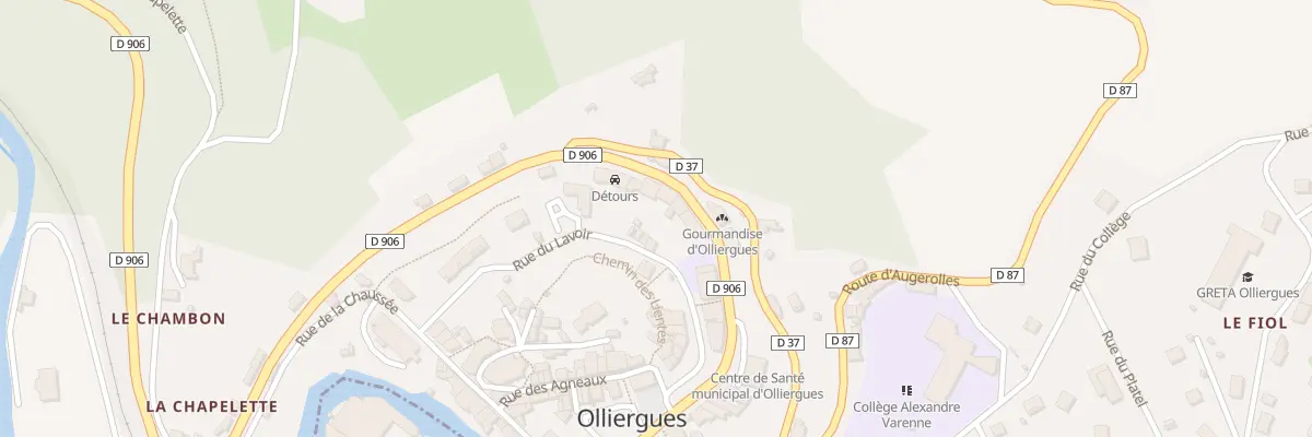 Plan du 19 Rue Mal de Lattre de Tassigny à Olliergues
