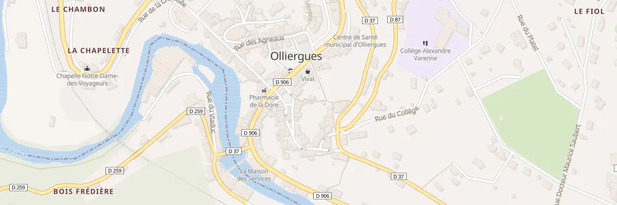 Plan du 9 Rue du Pavé à Olliergues