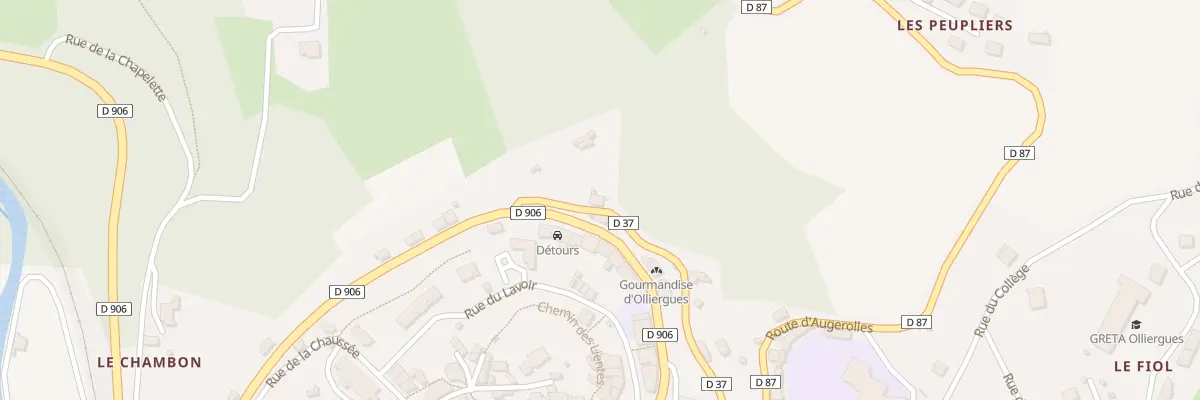 Plan du 1 Rte du Brugeron à Olliergues
