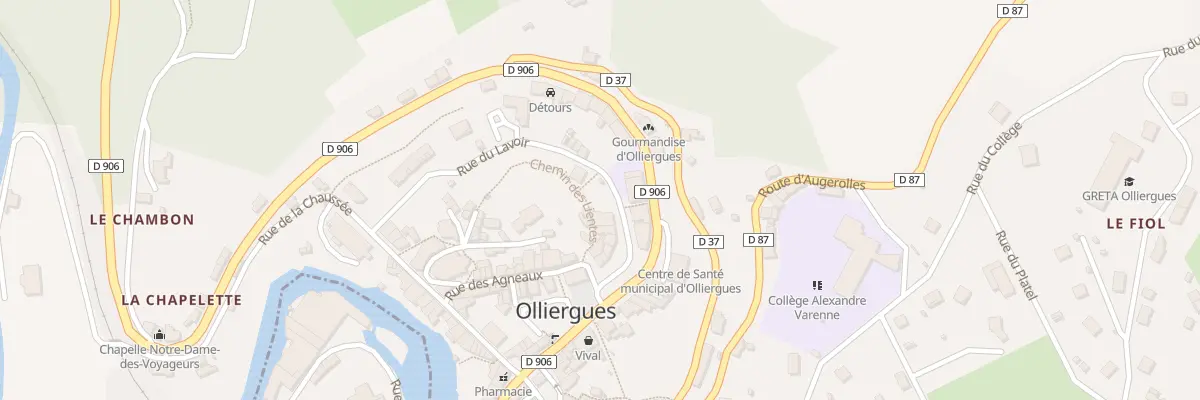 Plan du 1 Pl de l’Hôtel de Ville à Olliergues