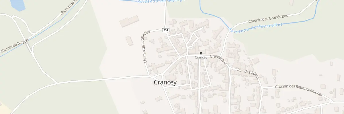 Plan du 1 Rue du Pont des Courants à Crancey