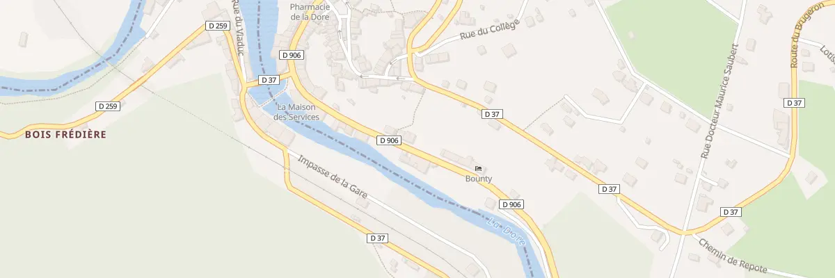 Plan du 43 Rue Rhin et Danube à Olliergues