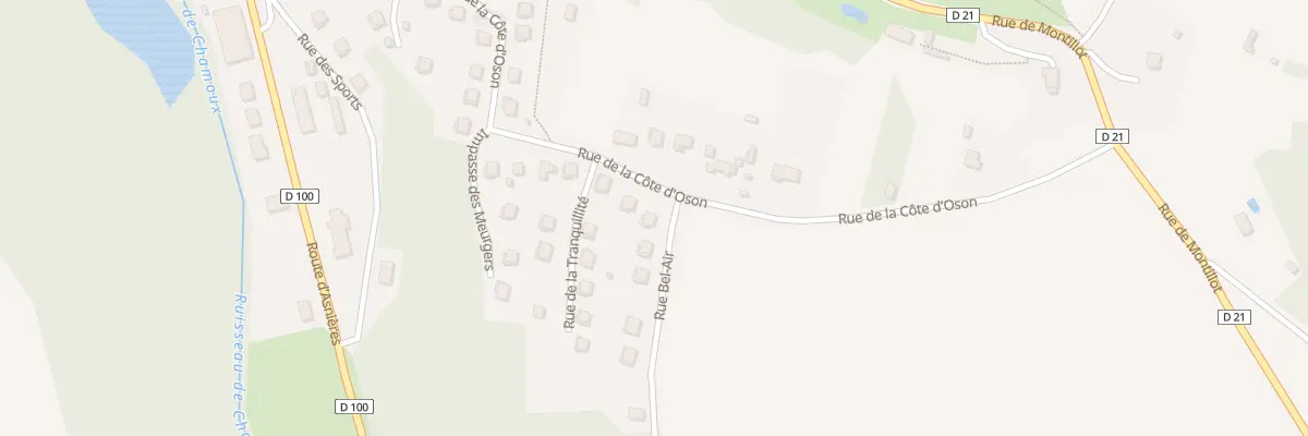 Plan du 34 Rue de la Cote d’Oson à Châtel-Censoir