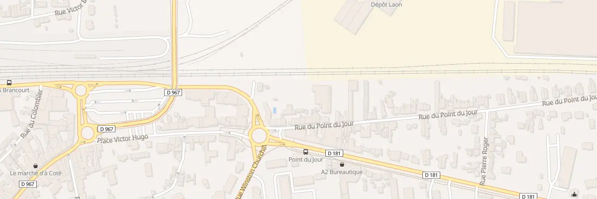 Plan de la Rue du Point du Jour à Laon