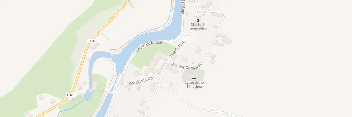 Plan du 1 Rue des Grignards à Vénérolles