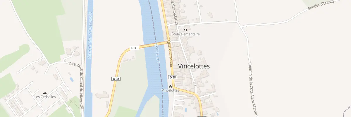 Plan du 8 Quai de l’Yonne à Vincelottes