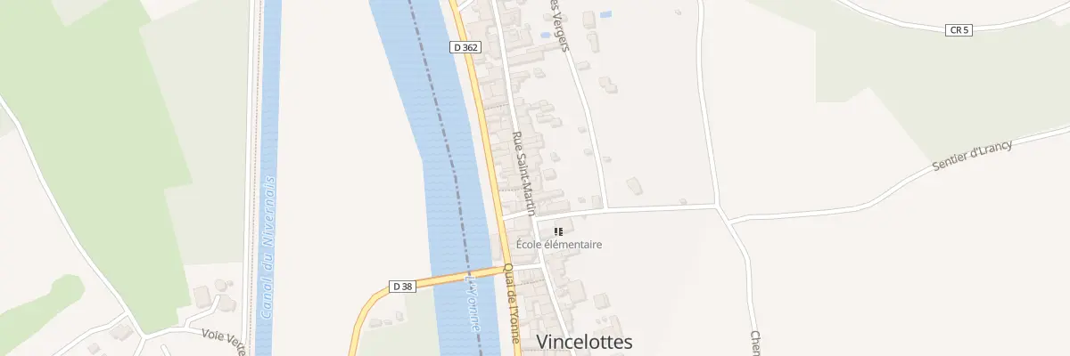 Plan du 34 Rue St Martin à Vincelottes