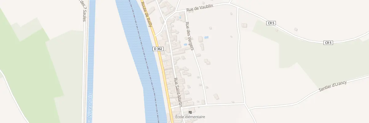 Plan du 56 Rue St Martin à Vincelottes