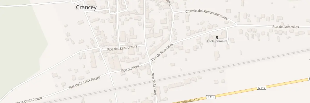Plan du 1 Rue de Faverolles à Crancey