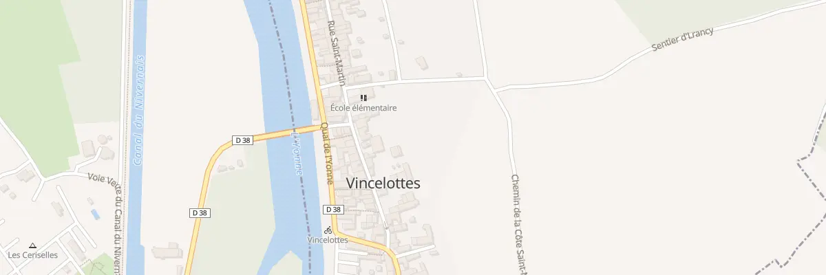Plan du 20 Rue St Martin à Vincelottes