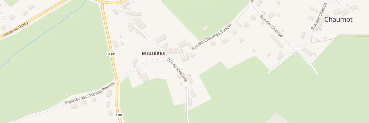 Plan du 16 Mezieres à Chaumot