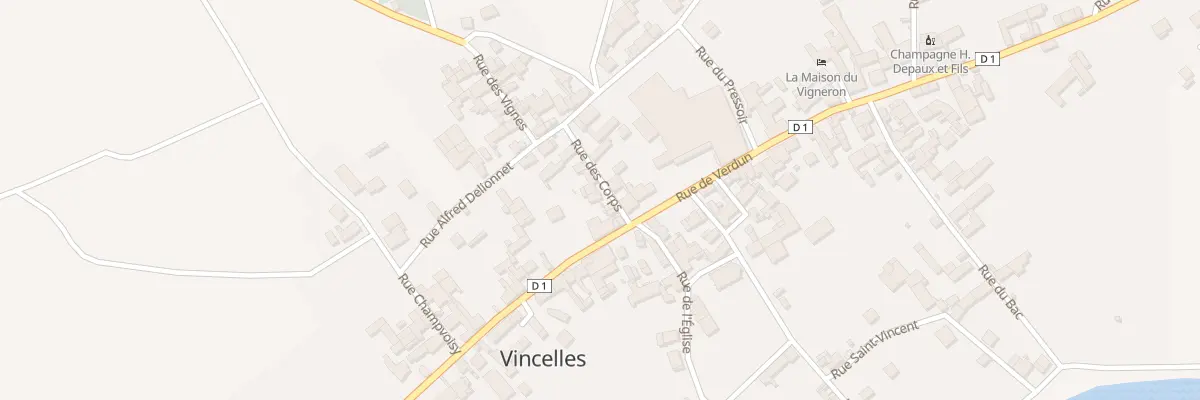 Plan du 1 Rue des Corps à Vincelles