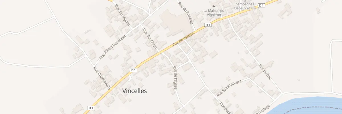 Plan du 1 Rue de l’Église à Vincelles