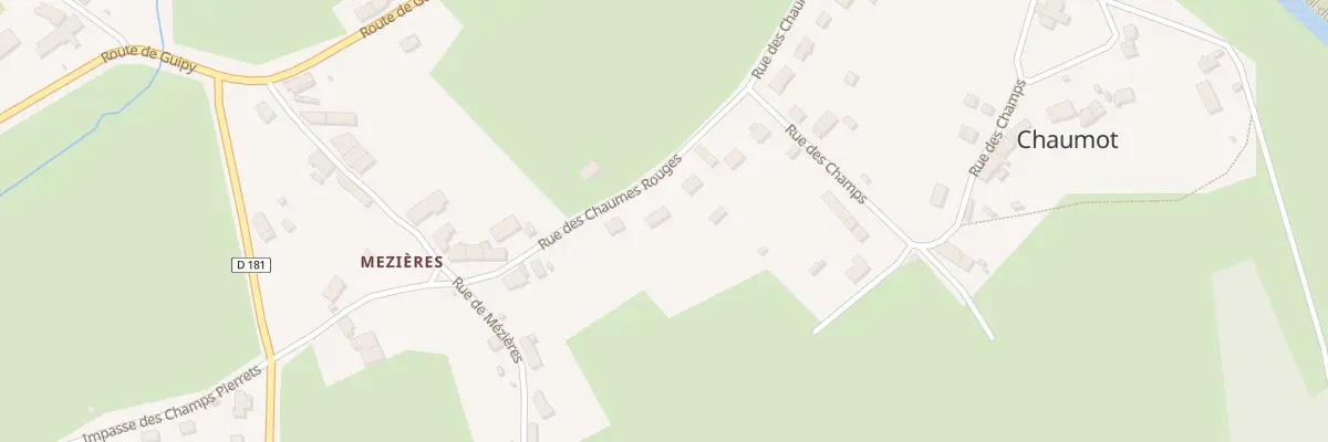 Plan du 12 Rue des Chaumes Rouges à Chaumot