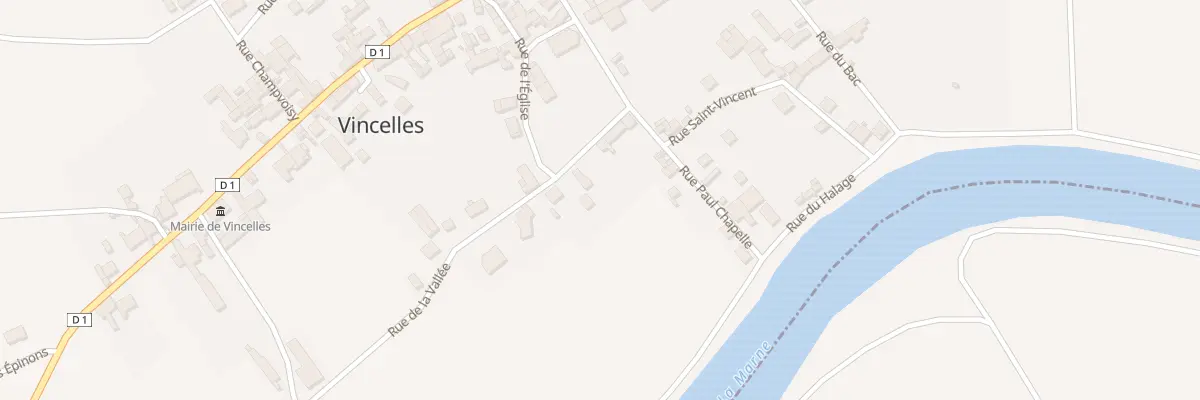 Plan du 5 Rue de la Vallée à Vincelles