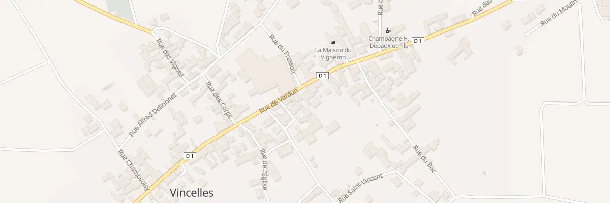 Plan du 12 Rue de Verdun à Vincelles