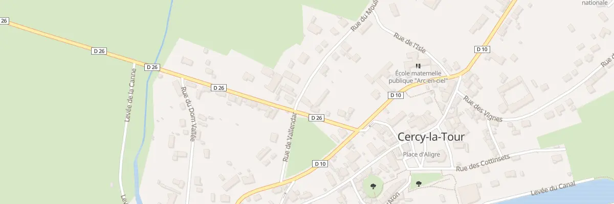 Plan du 2 Rue du Moulin Chevillon à Cercy-la-Tour