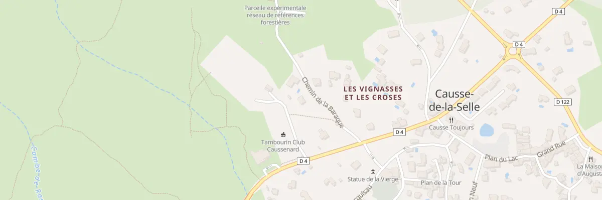 Plan de Rte de St Guilhem à Causse-de-la-Selle