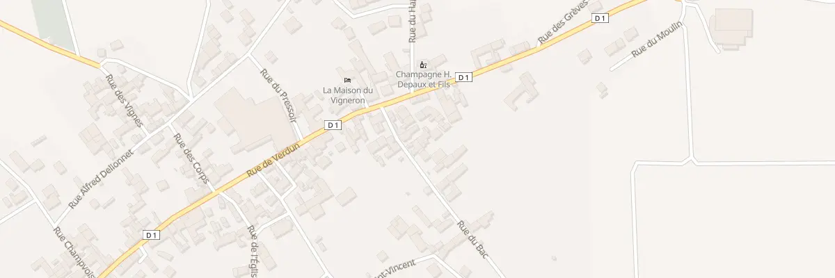 Plan du 1 Rue du Bac à Vincelles