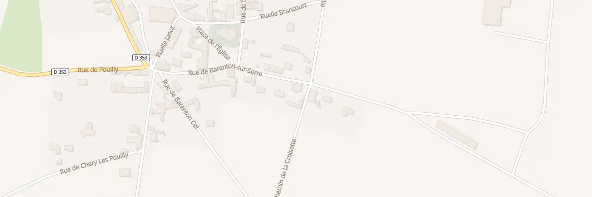 Plan du 9 Rue de Barenton-sur-serre à Chalandry