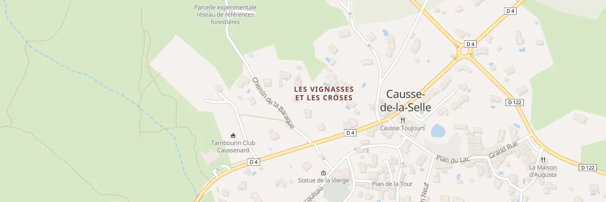 Plan de Che de la Baraque à Causse-de-la-Selle