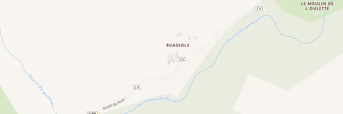 Plan du 5279 Ruassals à Bédouès-Cocurès