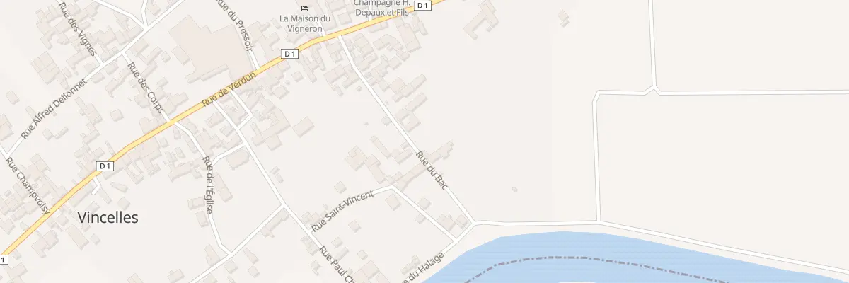 Plan du 9 Rue du Bac à Vincelles