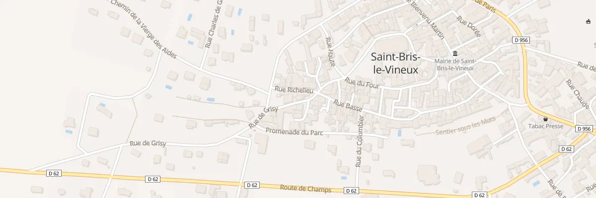Plan du 2B Rue de Grisy à Saint-Bris-le-Vineux