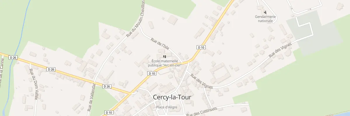 Plan du 19 Rue des Écoles à Cercy-la-Tour