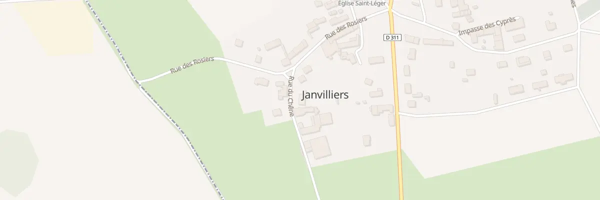 Plan du 1 Rue du Chene à Janvilliers