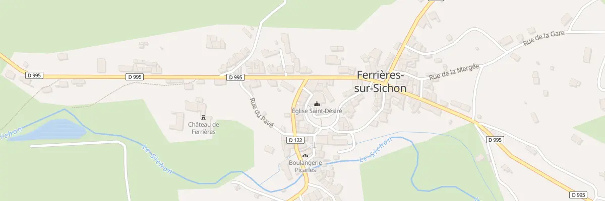 Plan du 1 Pl de l’Eglise à Ferrières-sur-Sichon