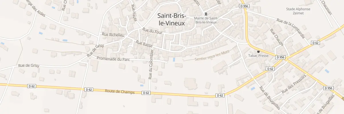 Plan du 22 Rue Basse à Saint-Bris-le-Vineux