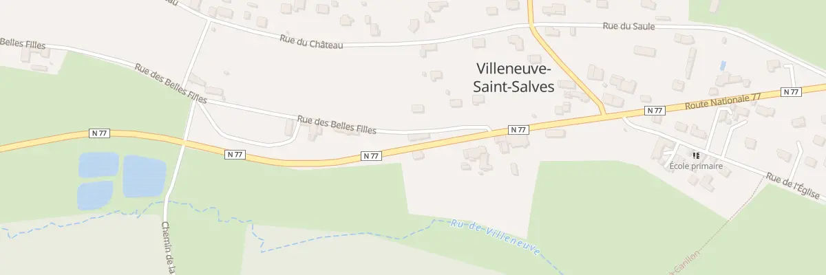 Plan du 1 Rte Nationale 77 à Villeneuve-Saint-Salves