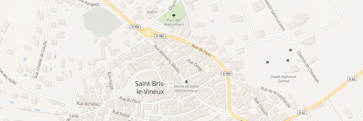 Plan du 23 Rue Bienvenu Martin à Saint-Bris-le-Vineux