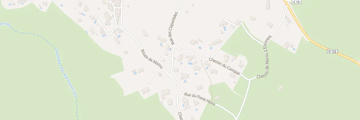 Plan du 13 Rue des Claparedes à Causse-de-la-Selle