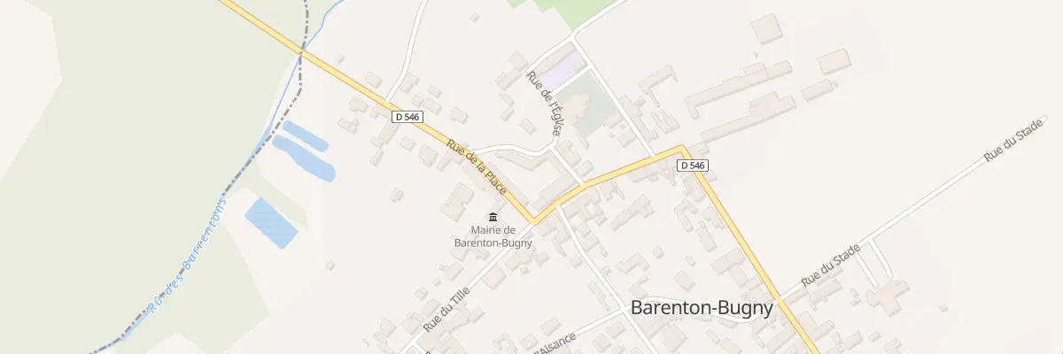 Plan du 16 Rue de la Place à Barenton-Bugny