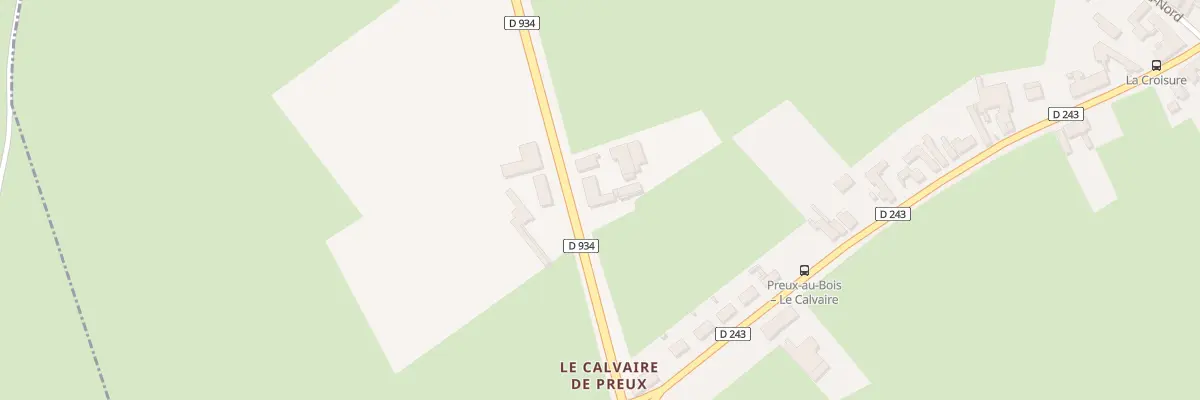 Plan du 2 N Route Nationale à Preux-au-Bois