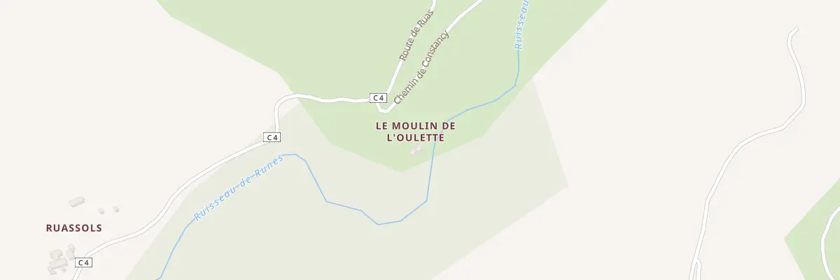 Plan du 5162 Ruassals à Bédouès-Cocurès