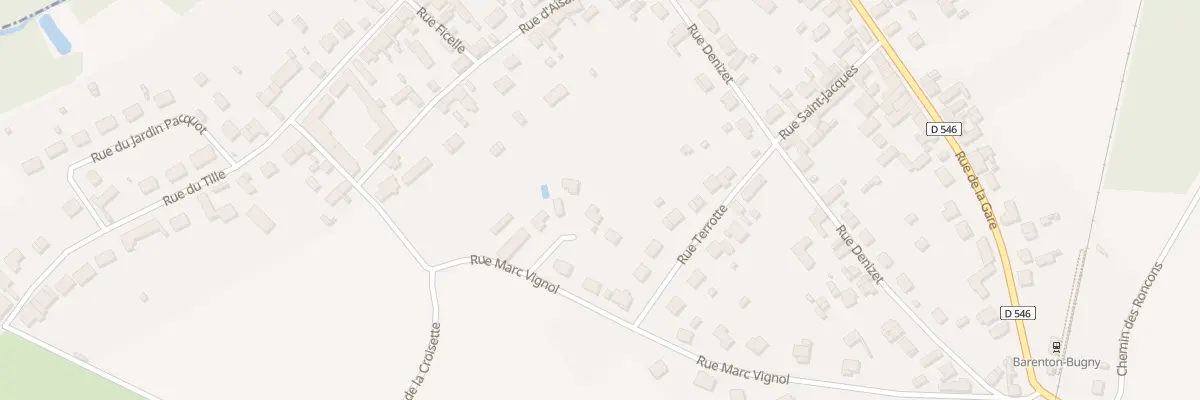 Plan du 20 Rue Marc Vignol à Barenton-Bugny