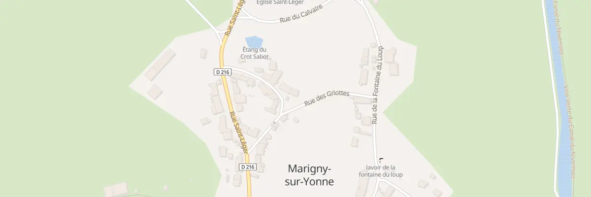 Plan du 2 Rue de la Griotte à Marigny-sur-Yonne