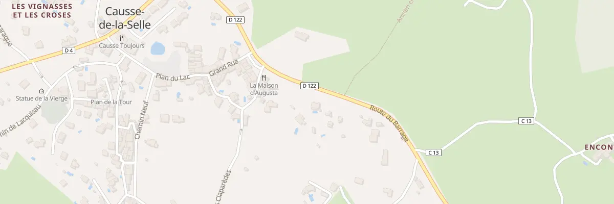 Plan du 5196F Les Claparedettes à Causse-de-la-Selle