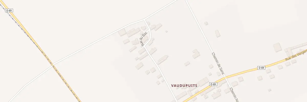 Plan du 216 Vaudupuits à Champlost