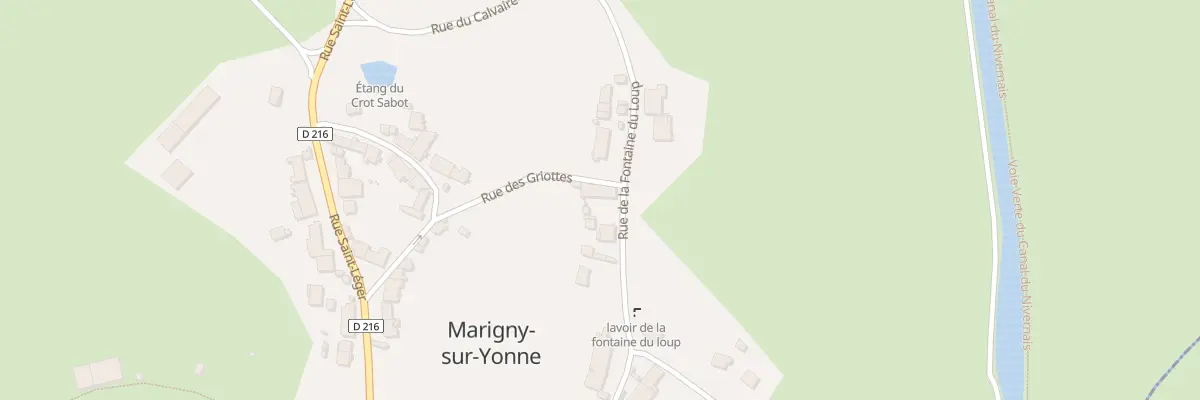 Plan du 9 Rue de la Fontaine du Loup à Marigny-sur-Yonne