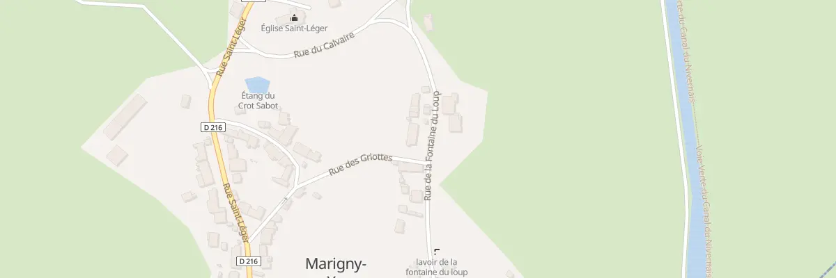 Plan du 11 Rue de la Fontaine du Loup à Marigny-sur-Yonne