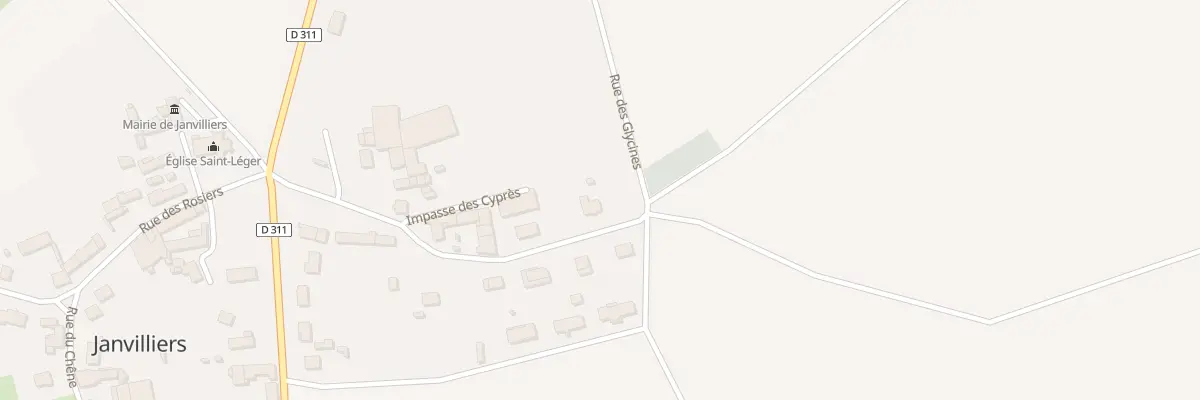 Plan du 15 Rue des Lilas à Janvilliers