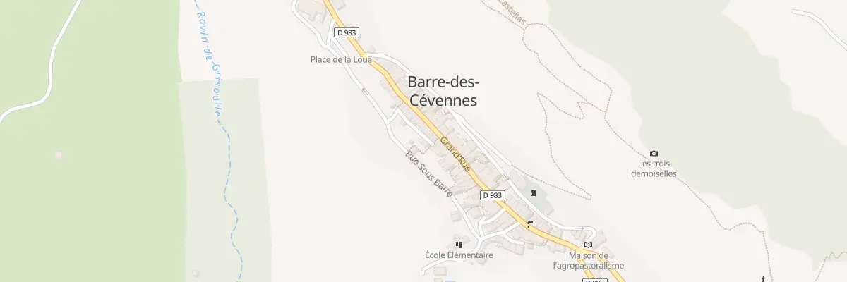 Plan du 5230 Rue du Therond à Barre-des-Cévennes
